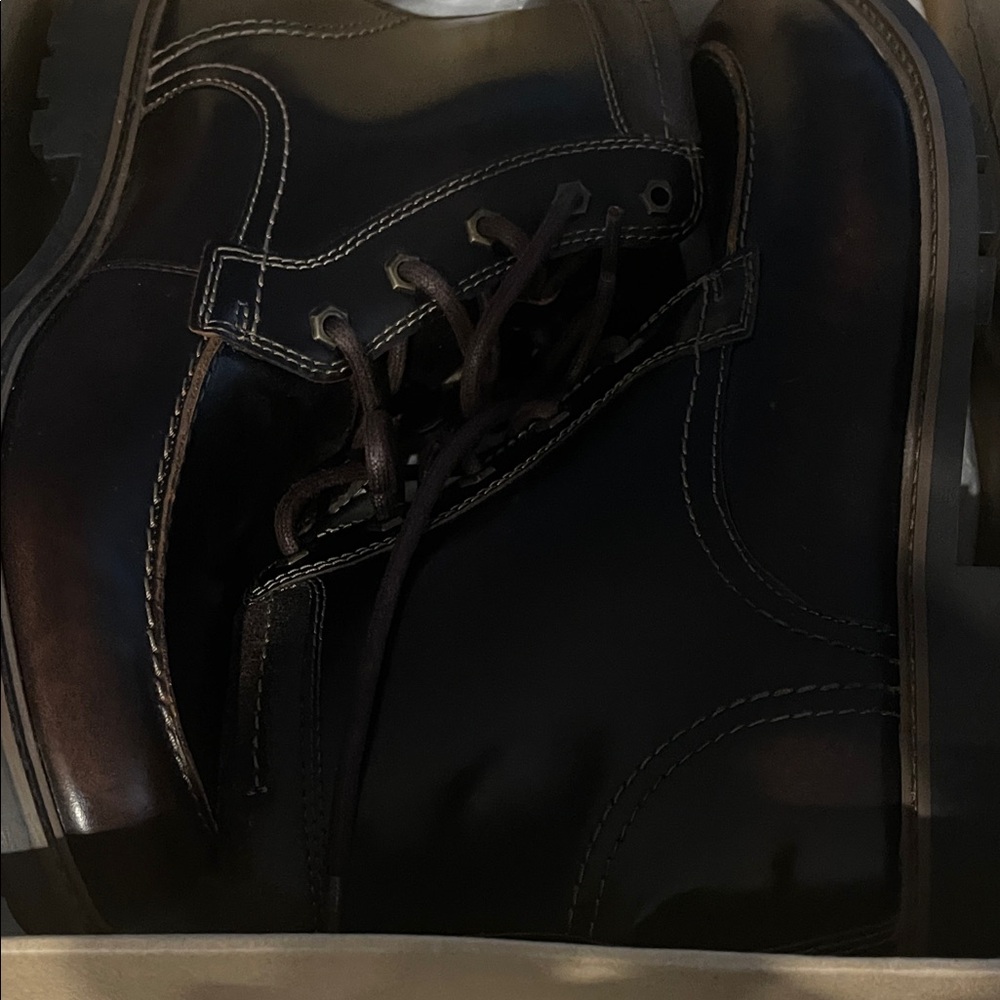 Clarks Dark Brown Leather Boots